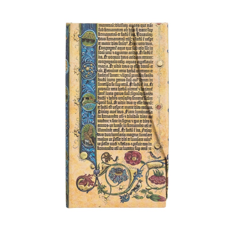 Genesis Slim Lined Hardcover Journal, 176pg, 85GSM by Paperblanks (Gutenberg Bible)